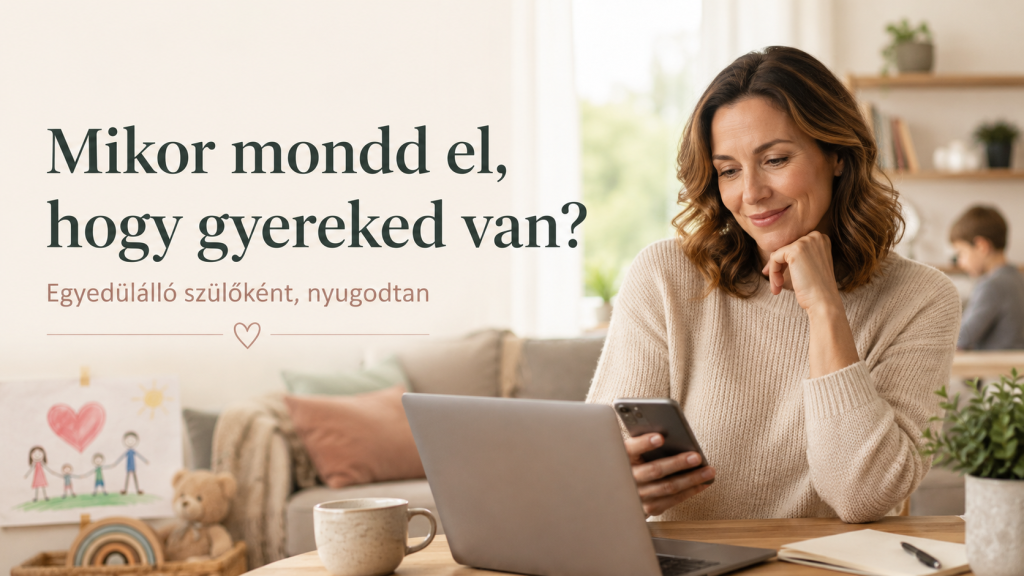 ismerkedés gyerekkel egyedülálló szülőként - mikor mondd el nyugodtan